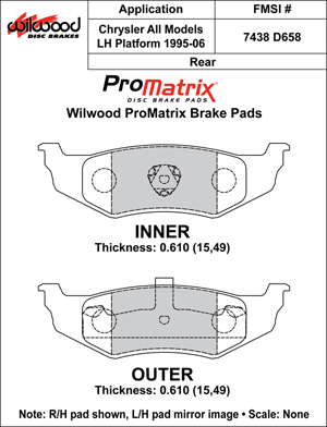 Brake Pad Plate #D658