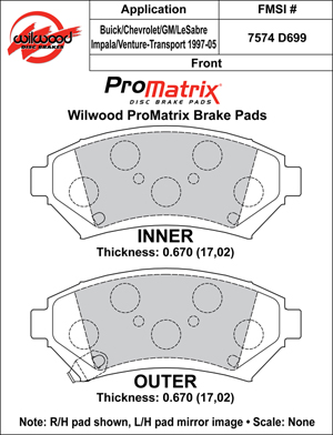 Brake Pad Plate #D699