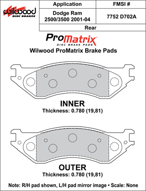 Brake Pad Plate #D702A