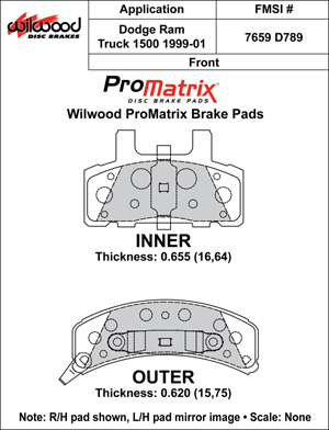 Brake Pad Plate #D789