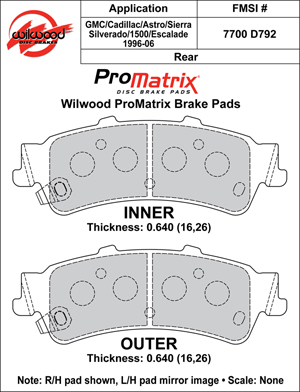 Brake Pad Plate #D792