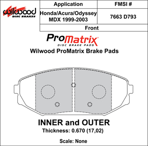 Brake Pad Plate #D793