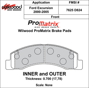 Brake Pad Plate #D824