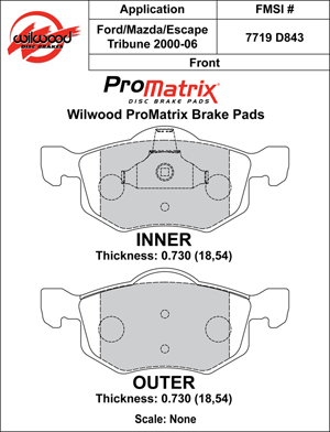 Brake Pad Plate #D843