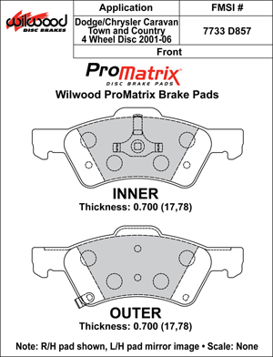 Brake Pad Plate #D857