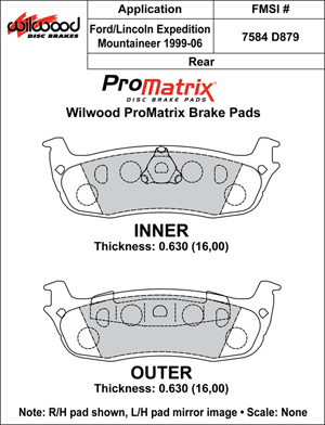 Brake Pad Plate #D879