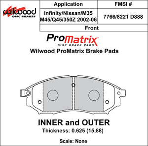 Brake Pad Plate #D888