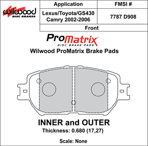 Brake Pad Plate #D908