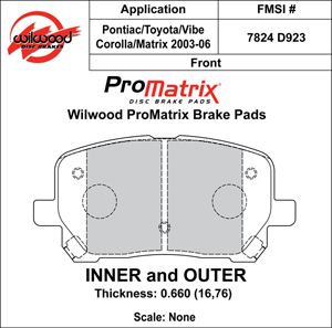 Brake Pad Plate #D923