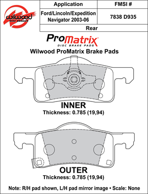 Brake Pad Plate #D935