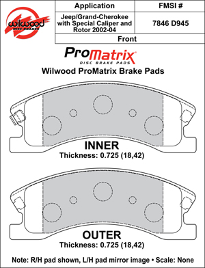 Brake Pad Plate #D945