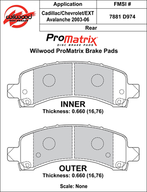 Brake Pad Plate #D974