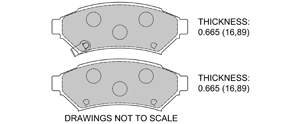 View Brake Pads with Plate #D1075