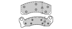 View Brake Pads with Plate #D200