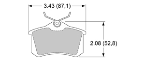 View Brake Pads with Plate #D340