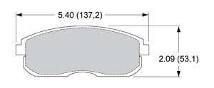 View Brake Pads with Plate #D815