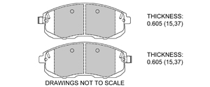 View Brake Pads with Plate #D815A