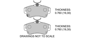 View Brake Pads with Plate #D841