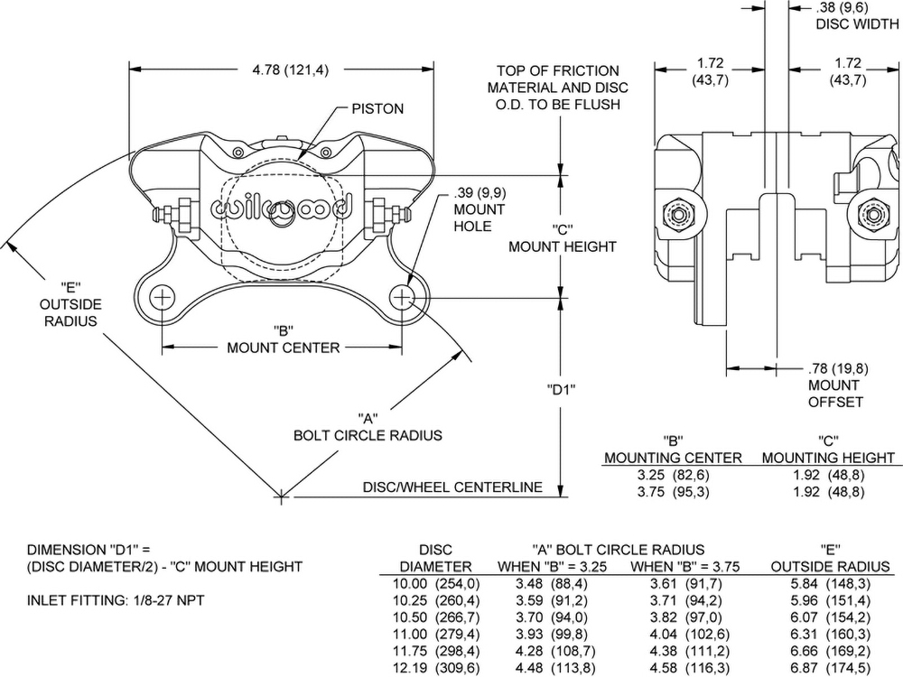 Dimensions for the Dynapro Single LW