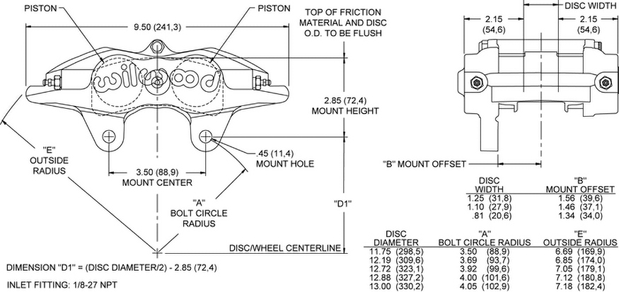 Dimensions for the Forged Superlite Internal