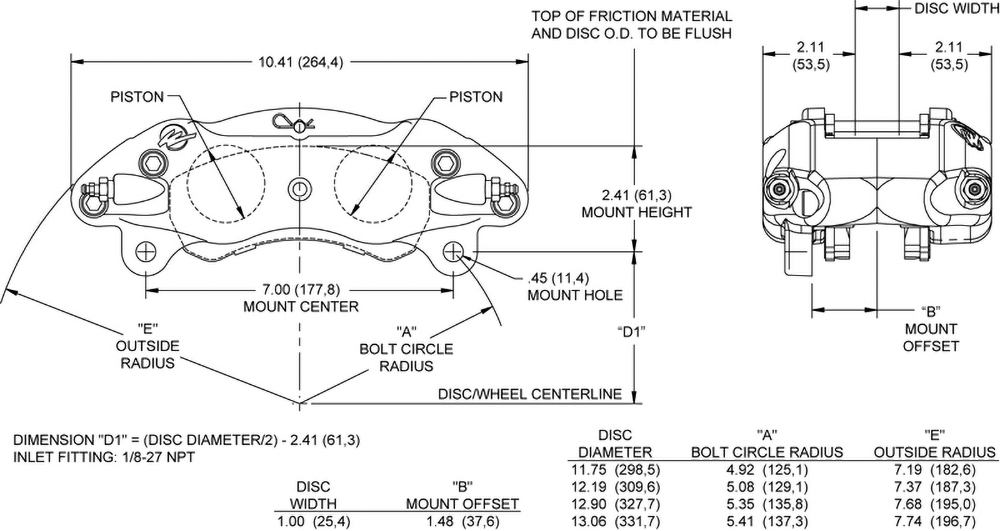 GNX4 Caliper Caliper Drawing