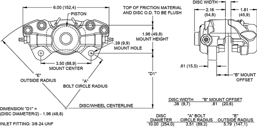 WLD-20 Caliper Drawing