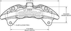 Dimensions for the AeroDM Lug Mount