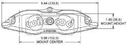 Dimensions for the Billet Narrow Superlite 4