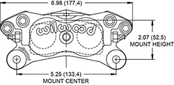 Dimensions for the Forged Dynalite Internal