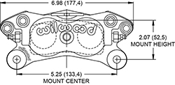 Dimensions for the Forged Dynalite Internal Polished