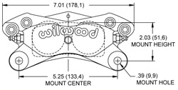 Dimensions for the Forged Dynalite Polished