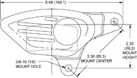 Dimensions for the GP300 Motorcycle Rear (1984-1999)