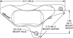 Dimensions for the GP310 Motorcycle Front (2000-2007)