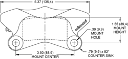 Dimensions for the GP310 Motorcycle Rear (1984-UP)