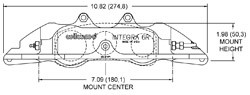 Dimensions for the Integra 6R Radial Mount