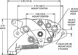 Dimensions for the MC4 Mechanical