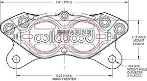 Dimensions for the Forged XRD Lug Mount