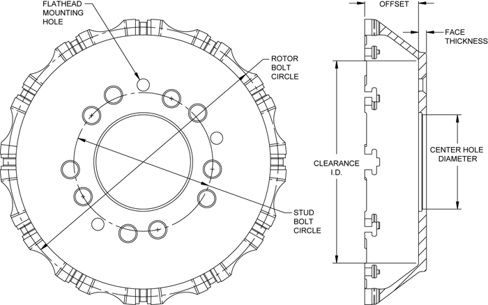 Big Brake Dynamic Bobbin Mount Hat - Flared Bell Hat Drawing