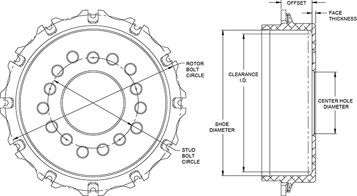 Parking Brake Hat - Dynamic Bobbin Mount Hat Drawing