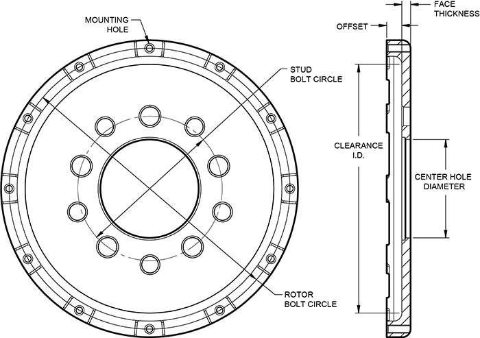 Big Brake Hat - Short Offset Drawing