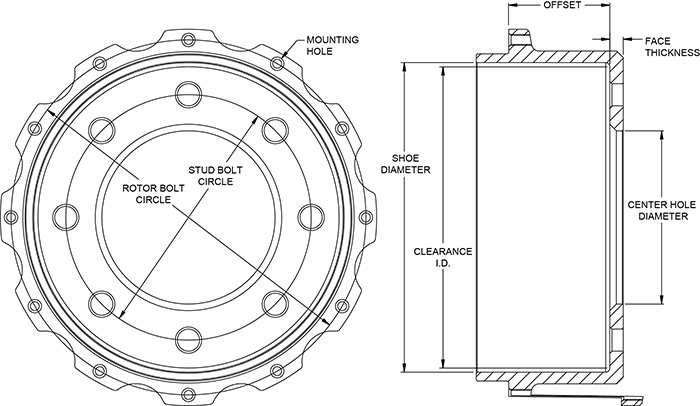 Parking Brake Hat - Truck Drawing