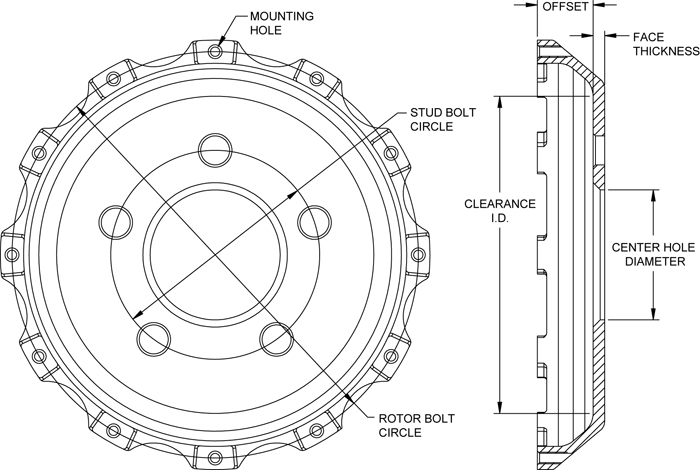 Big Brake Hat - Flared Bell Drawing