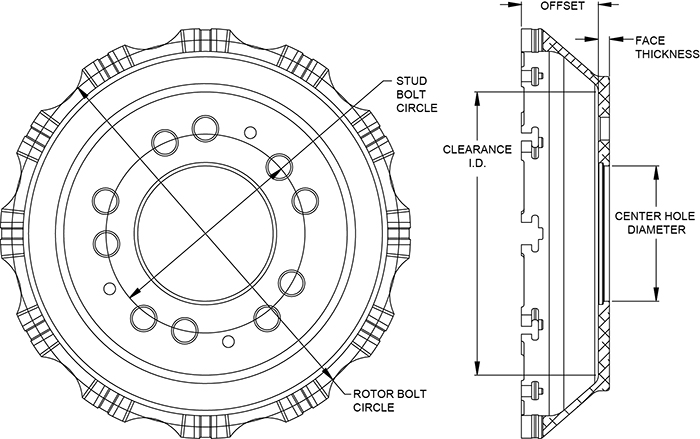 Big Brake Dynamic Hat - Flared Bell Drawing