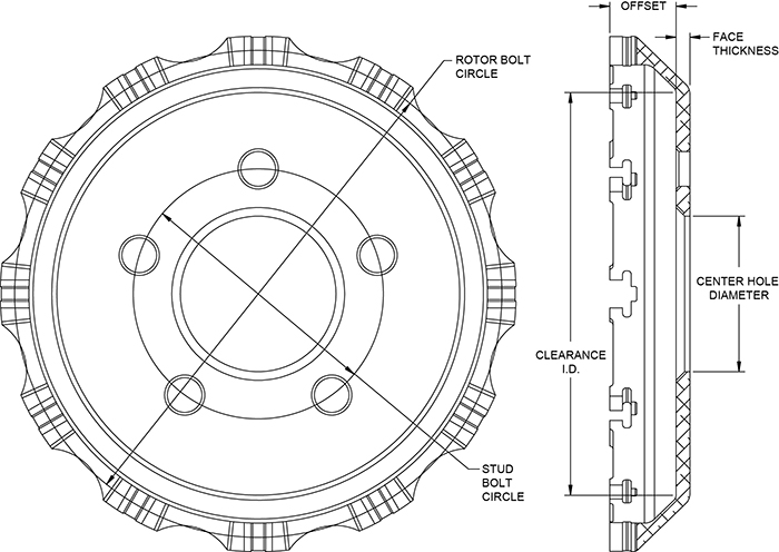 Big Brake Dynamic Hat - Flared Bell Drawing