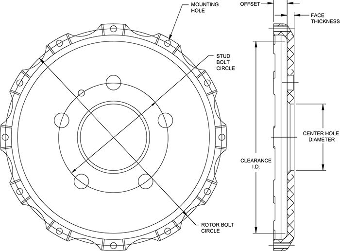 Big Brake Hat - Short Offset Hat Drawing