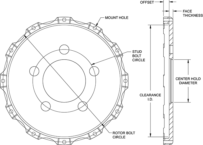 Big Brake Hat - Short Offset Drawing