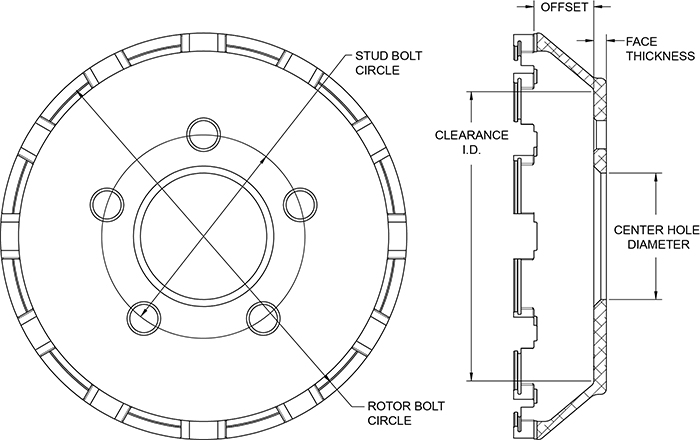 Big Brake Dynamic Lug Drive - Flared Bell Drawing