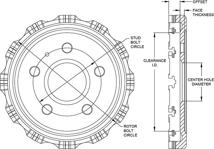 Big Brake Dynamic Hat - Straight Bell Hat Drawing