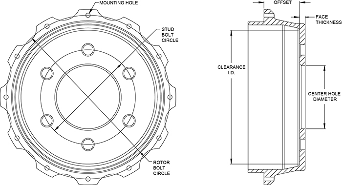 Parking Brake Hat - Truck Drawing