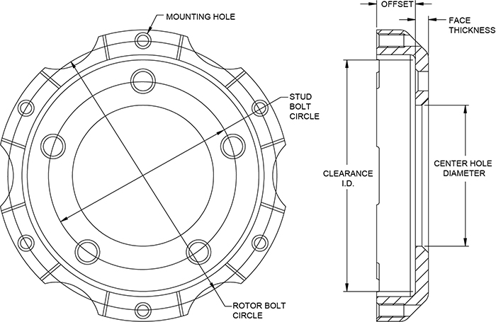 Big Brake Hat - Short Offset Hat Drawing